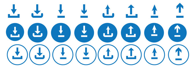 Leinwandbilder - download and upload icon. download icon files. software download icon . web icon set . icons collect