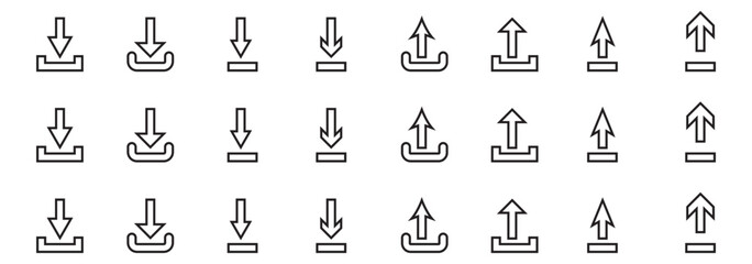 Leinwandbilder - download and upload icon. download icon files. software download icon . web icon set . icons collect
