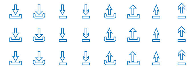 Leinwandbilder - download and upload icon. download icon files. software download icon . web icon set . icons collect