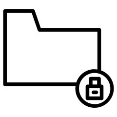 Poster - File Lock Vpn Line Icon