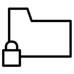 Poster - File Lock Vpn Line Icon