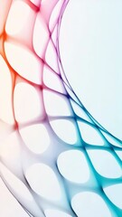 Poster - A colorful, abstract design with a white background. The design is made up of many different colors and shapes, creating a sense of movement and energy. Scene is one of creativity and imagination