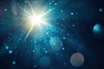 Poster - Stunning lens flare effects for dynamic photography and creative visual projects on dark backgrounds