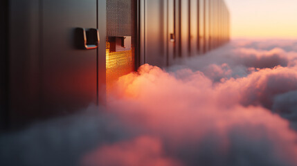 Poster - Cloud computing server data center it infrastructure technology digital transformation concept