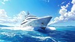 © MDRifat - A luxury yacht cruising at high speed on a calm