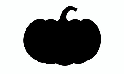 Poster - Minimalist Pumpkin Outline Vector Silhouette for Halloween Decor and Design Projects