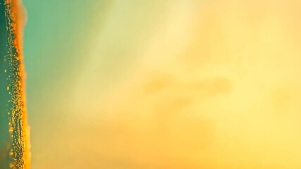 Poster - Teal and gold abstract background, gradient, light leaks