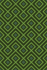 Poster - Forest Path Interlocking green diamonds create a geometric zigzag suggesting a hidden trail