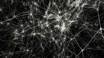 Poster - Abstract picture of colorful particle with sparkle electric style design connect become structure of energy represent connection of neuron in brain or atom between space with mysterious scene. AIG53.