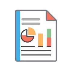 Poster - Business Report with Graph and Pie Chart, financial data and analysis
