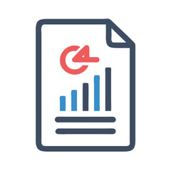 Poster - Financial Report with Growing Bar Graph and C4 Lettering Illustration