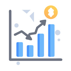 Poster - Financial Growth Chart with Dollar Symbol: Business and Investment Concept