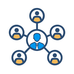 Poster - Network Connection: Hub and Spoke Communication Illustrating Connectivity