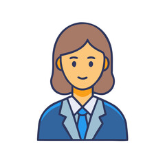 Poster - Businesswoman Icon: Professional Woman in Suit, Avatar, and User Profile