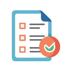 Poster - Completed Checklist Illustration: Task Management and Productivity Concept