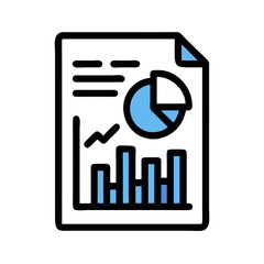 Poster - Data Analysis with Growth Charts and Pie Chart - Black Background