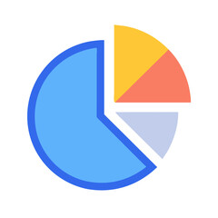 Poster - Colorful Pie Chart on Black Background Showcasing Data Visualization Concepts