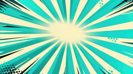 Poster - Vibrant Sunburst Pattern with Geometric Lines and Dynamic Color Burst Effect for Energy and Excitement