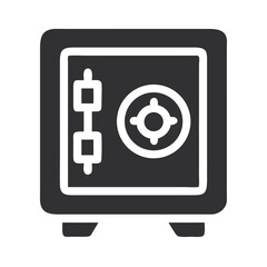 Poster - Dark Gray Safe Icon - Security, Banking and Finance Concept