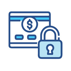 Poster - Secured Credit Card Icon: Online Payment Security, Secure Transactions, and Data Protection