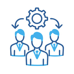 Poster - Teamwork, Process Automation, and Management for Business Success Illustration