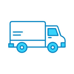 Poster - Delivery Truck Icon: Outline Vector Graphic for Shipping and Logistics