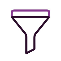 Poster - Purple Funnel Icon Illustration on Black Background - Data Filtering Concept