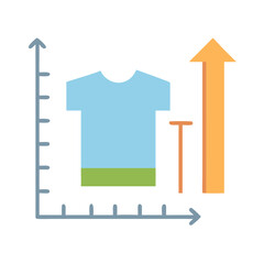 Poster - T-Shirt Sales Growth Chart: Upward Trend in Fashion Industry