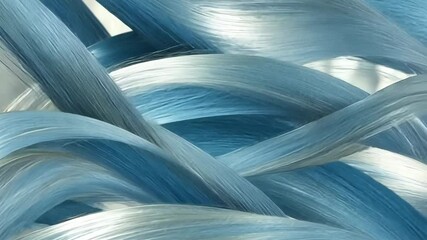 Poster - Colorful waves of metallic textures twist and turn, creating an engaging visual experience of motion and depth
