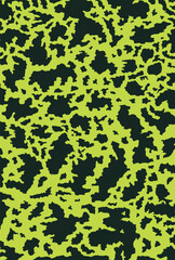 Poster - Abstract green  black organic shapes