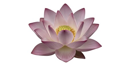 Poster - Lotus flower in concentric circular lines, overlapping petals, zen-inspired minimalism