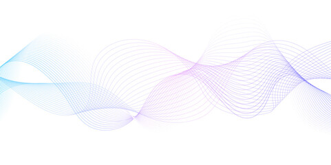 Wall Mural - blue purple wave curve lines banner background .Digital frequency track equalizer. Stylized line art background. modern soft luxury texture with smooth and clean vector subtle background illustration
