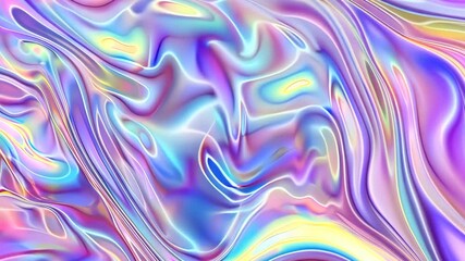 Poster - Exploring dynamic streams of color in vivid hues that create an engaging and captivating abstract experience