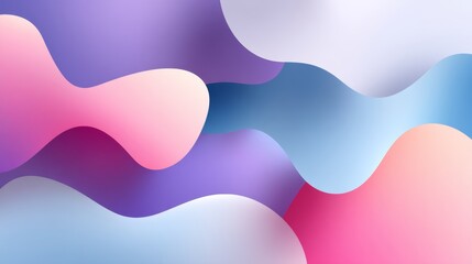 Poster - Colorful background with pink and blue waves. The background is a mix of pink and blue colors