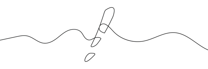 Aufkleber -  Continuous linear drawing of exclamation mark. Single-line drawing of an exclamation mark. Exclamation mark in one line style. Vector illustration.