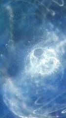Aufkleber - abstract spiral burst of light and particles swirling in deep blue space, evoking a sense of cosmic 