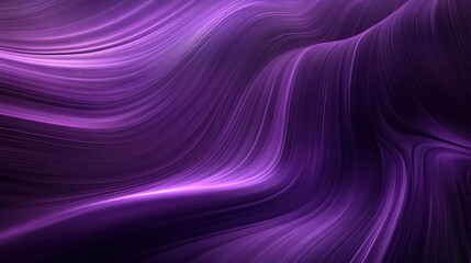 Poster - Abstract purple waves and curves flowing softly creating a smooth textured background.