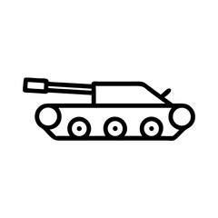 Poster - Tank Icon in Minimalist Style Representing Military Technology  