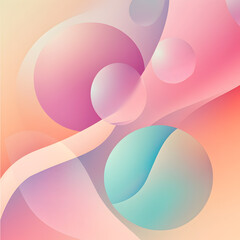 Poster - Abstract Gradient Design: A contemporary abstract gradient design featuring smooth, flowing lines and vibrant shades of pink, purple, and teal.
