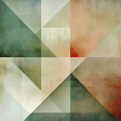 Poster - Geometric Harmony: A study in geometric forms and textures. It captures the intersection of color and form, inviting introspection and aesthetic appreciation.