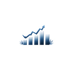 Poster - Detailed business growth chart displaying an upward trend in financial performance indicating positive economic development and market progress