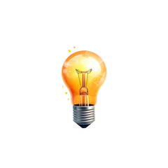 Poster - A glowing light bulb against a watercolor background representing the spark of creative problem solving