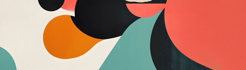 Poster - A vibrant abstract composition featuring colorful shapes and patterns that evoke a sense of creativity and modern design. Perfect for use in creative projects and digital artwork.