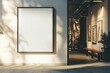Blank outdoor billboard advertising art gallery