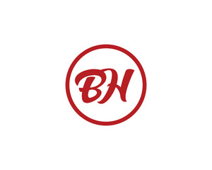 Fototapete - BH logo design vector template. BH