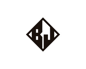 Fototapete - BJ logo design vector template. BJ