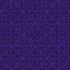 Poster - Woven violet pattern of circles squares and crisscrossing lines