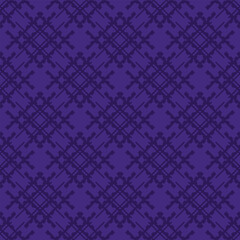 Poster - Indigo Interweave Patterned Lattice in Dark Violet