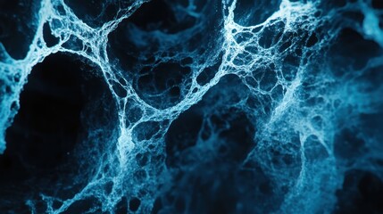 Intricate,  icy network of branching structures against a dark backdrop.