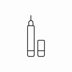 Poster - Makeup cosmetics mascara icon vector sign
